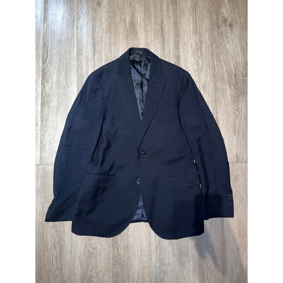 Massimo Dutti - PLAIN 100% WOOL SUIT BLAZER / 38R / Blue - Picture 2 of 9